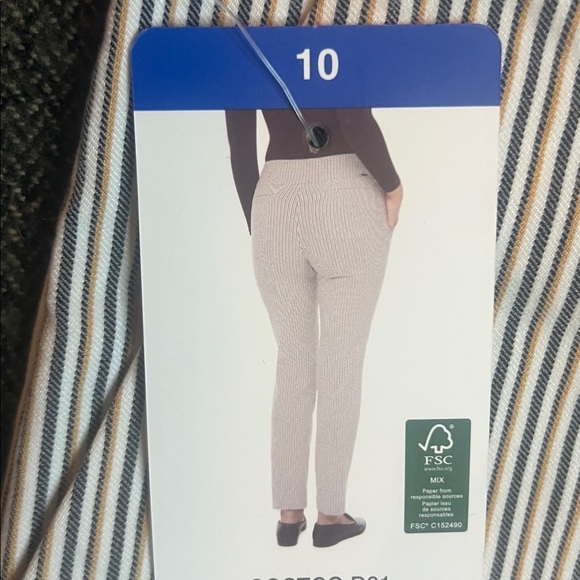 NWT S.C.&CO Striped Slim Leg Stretch Pants Medium sz 10 - Picture 7 of 12